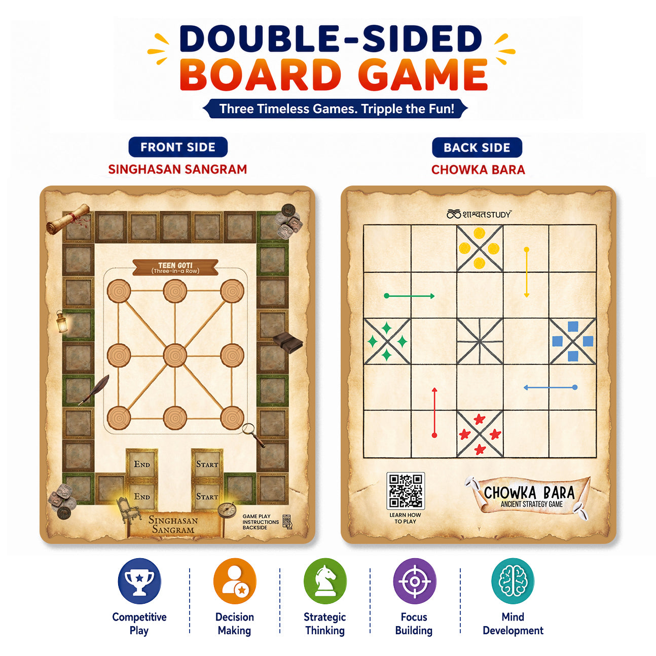 5 Board Games Combo (Age 5+)