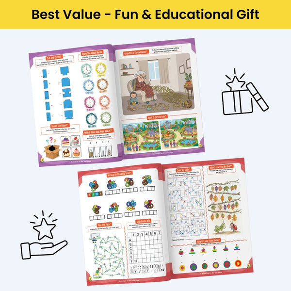 Creative Brain Puzzle & Activity Book – 4 Books Combo (Age 5+)