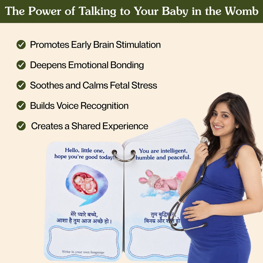 Womb Talks/ Garbh Samvad: Talk to Your Baby Flash Cards