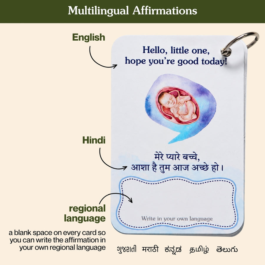 Womb Talks/ Garbh Samvad: Talk to Your Baby Flash Cards