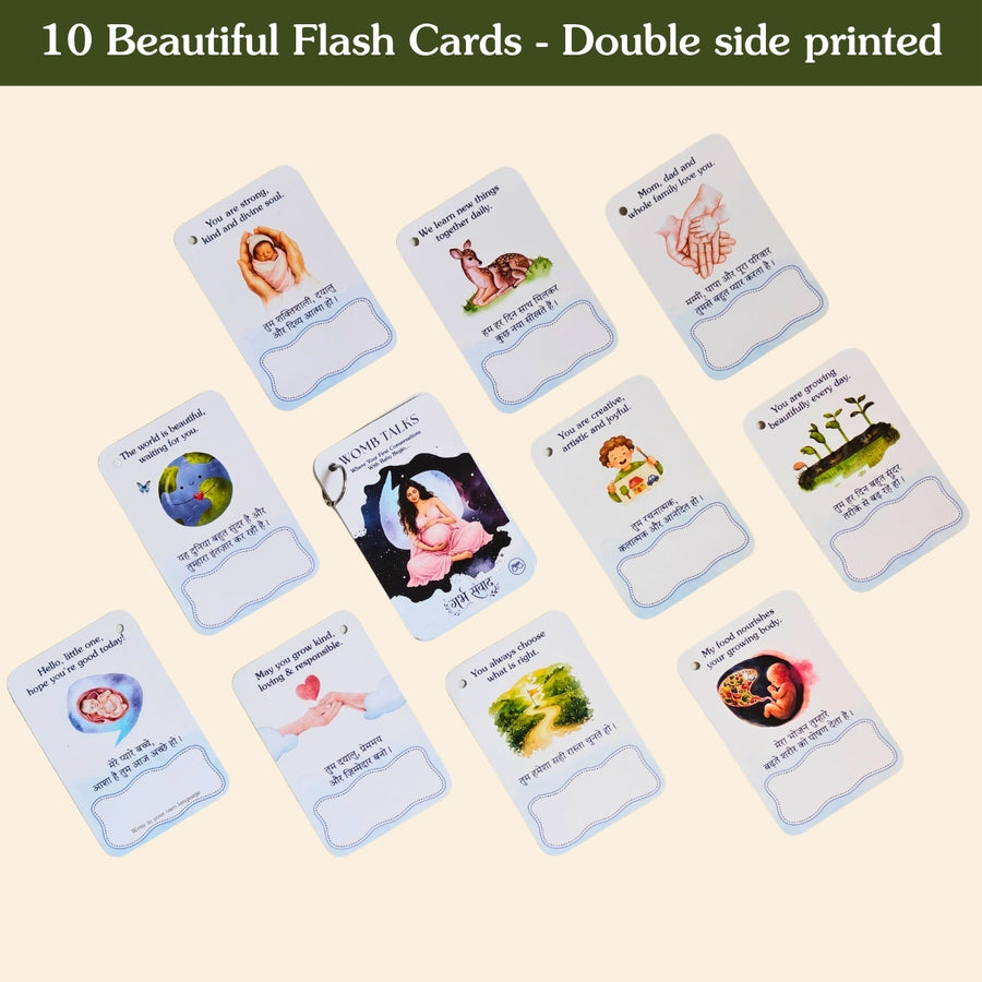 Womb Talks/ Garbh Samvad: Talk to Your Baby Flash Cards