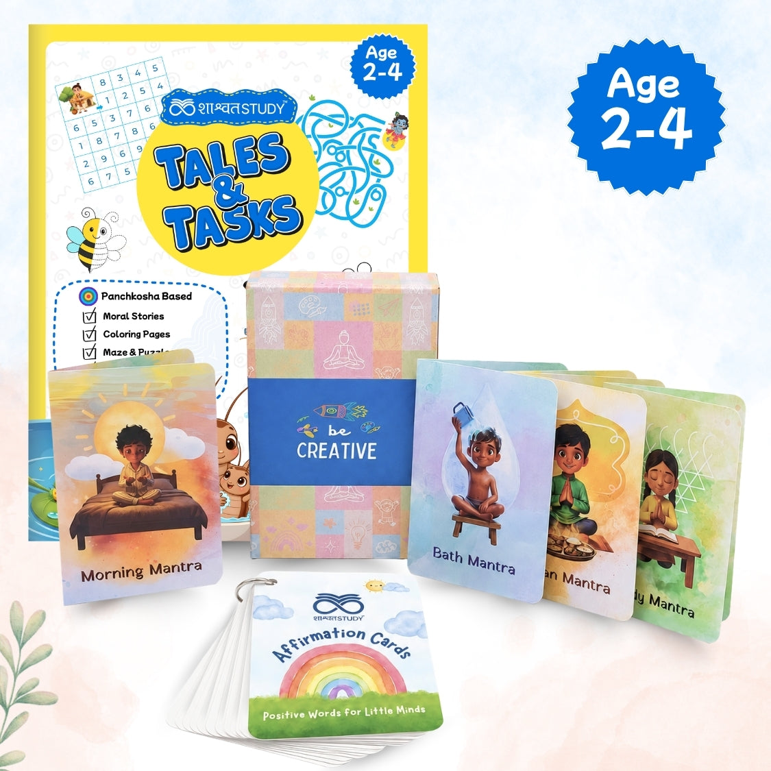 Combo - Tales & Task Book + Affirmation Cards + Mantra Habit Cards