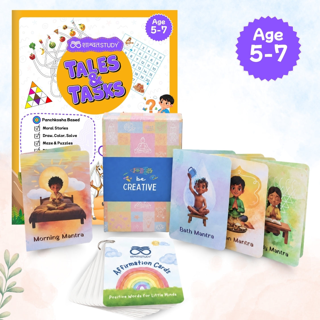 Combo - Tales & Task Book + Affirmation Cards + Mantra Habit Cards