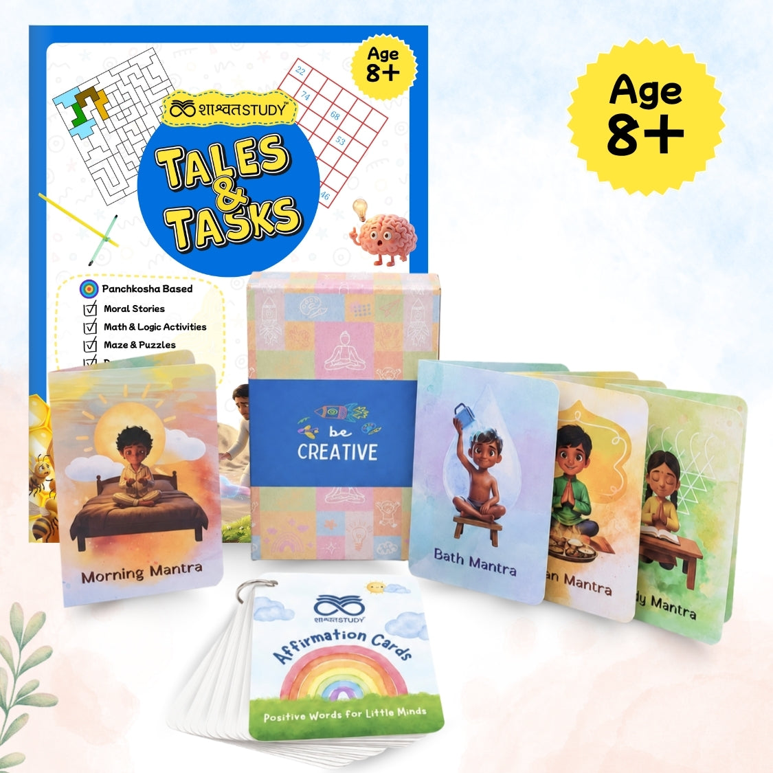 Combo - Tales & Task Book + Affirmation Cards + Mantra Habit Cards