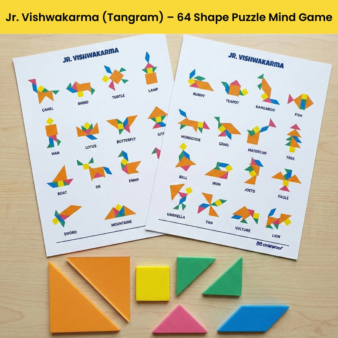 Tangram Shape Puzzle Mind Game - Jr. Vishwakarma